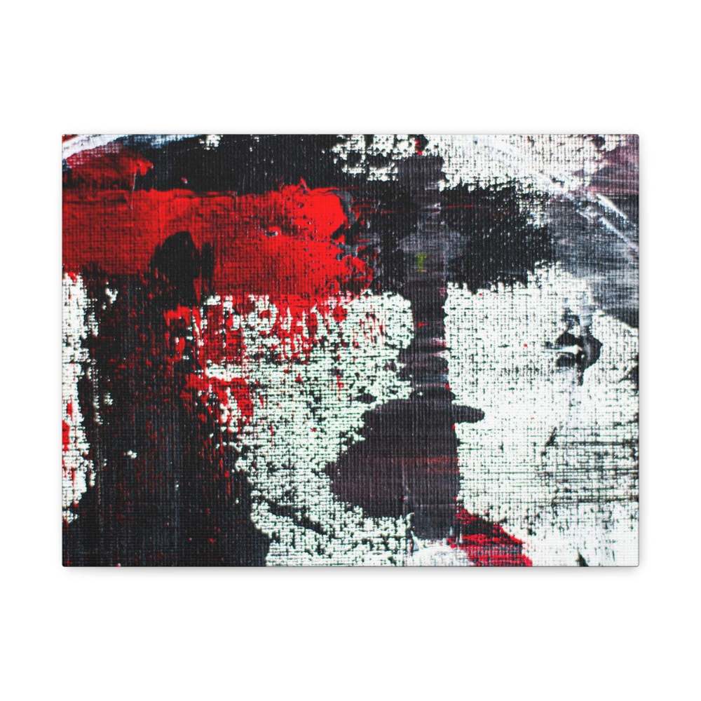 Abstract Rough Canvas Paint Strokes Red White Black Painting Canvas Wall Art for - Picture 2 of 2